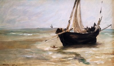 Black Boat Near Berck by Édouard Manet